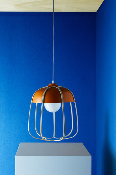 Tull - Desk/floor turquoise/orange | Lámparas de sobremesa | Incipit Lab srl