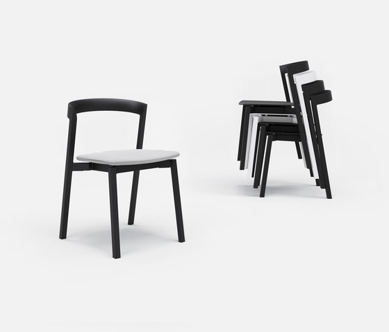 Mornington Stacking Chair with Oak Veneer Plywood Seat | Chaises | VUUE