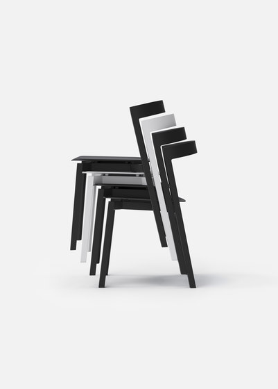 Mornington Stacking Chair with Oak Veneer Plywood Seat | Chairs | VUUE
