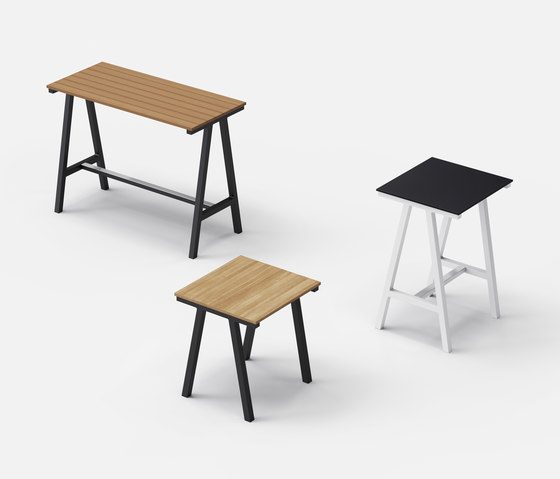 Mornington Table E with Black Compact Panel Top | Mesas altas | VUUE