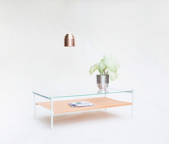Duotone Rectangular Coffee Table | Brass / Glass | Mesas de centro | Yield