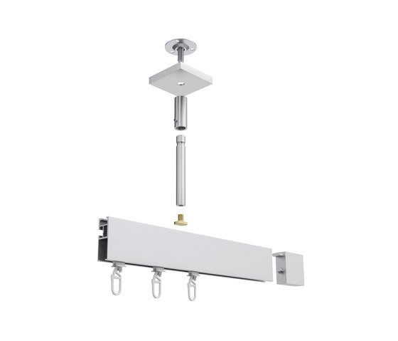 Tecdor rectangular rails 40x15 mm | Fina | Systèmes de fixations murales | Büsche