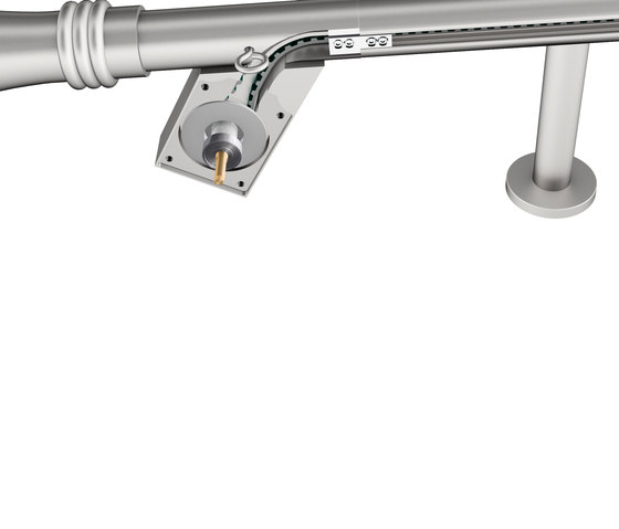 Tecdor motorized pole sets 28 mm | motorized pole set with finial Lago | Wall fixed systems | Büsche