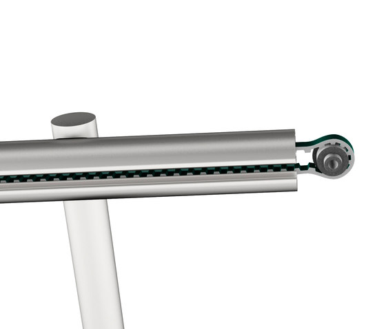 Tecdor motorized pole sets 28 mm | motorized pole set with finial Lago | Systèmes de fixations murales | Büsche