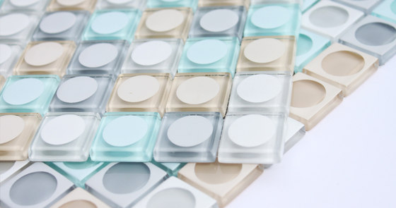 Aperture | f/1.4 Raw Fiber / Weathered White | Mosaicos de vidrio | Interstyle Ceramic & Glass