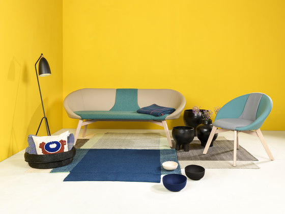 Nobsa | rug medium, blue/mint/cream | Alfombras / Alfombras de diseño | Ames