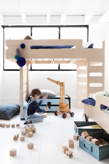 F bunk bed - whitewash | Kids beds | RAFA kids