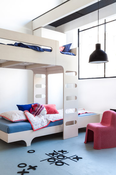 F&A bed - set for 2 kids - whitewash | Kids beds | RAFA kids