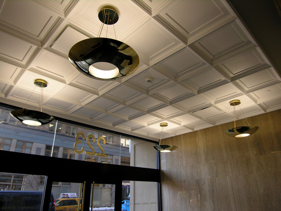 Executive Coffer Ceiling Tile | Mineralwerkstoff Platten | Above View Inc