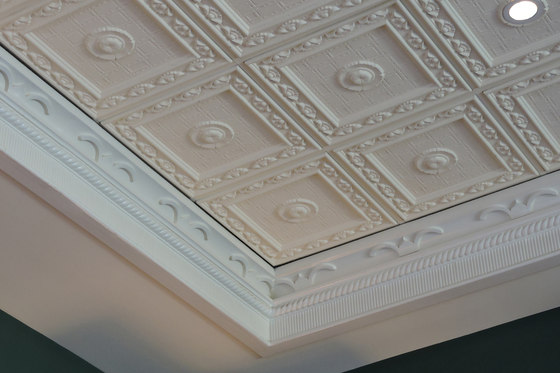 Victorian Poppy Ceiling Tile | Mineral composite panels | Above View Inc