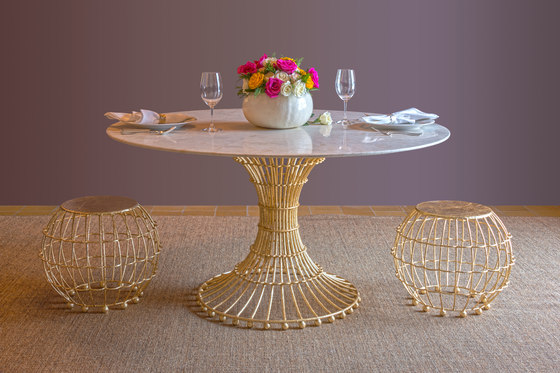 Gilded Cage Dining Table Base | Tréteaux | Fisher Weisman
