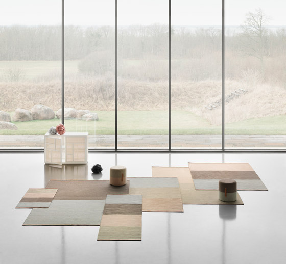 Fields | 170x240 rug in wool with leather edging | Tappeti / Tappeti design | Design House Stockholm