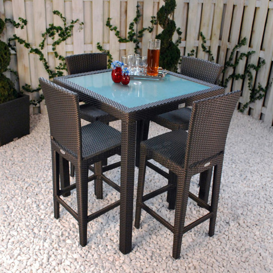 Aria Bar Table With Tempered Glass Top | Tavoli pranzo | Kannoa