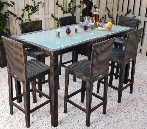 Aria Bar Table With Tempered Glass Top | Dining tables | Kannoa