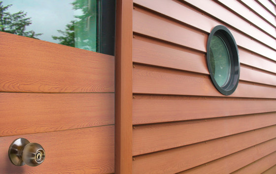 Granite® Impression Wood | Oak Terracotta | Plaques de métal | ArcelorMittal
