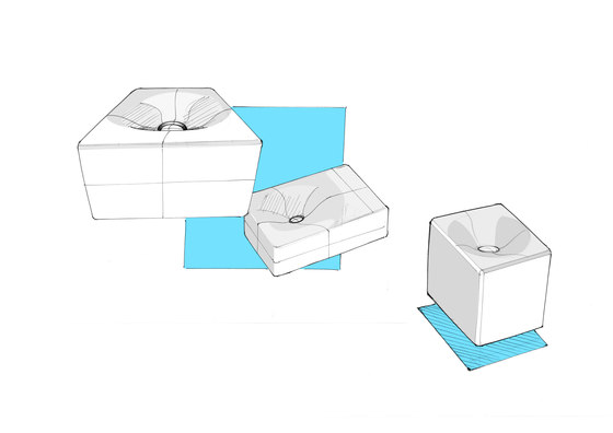Cube | 42 H24 | Wash basins | Scarabeo Ceramiche