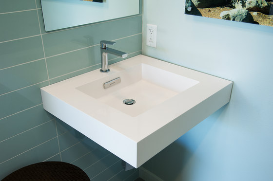 Slab Wall Mounted Cast Solid Surface Deck | Wash basins | Neo-Metro