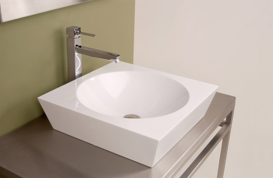 Tazon Square Vessel with Round Bowl | Wash basins | Neo-Metro