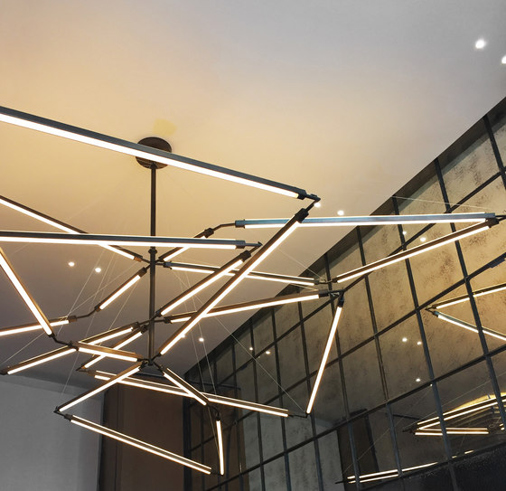 Isotope Chandelier | Suspended lights | 2nd Ave Lighting