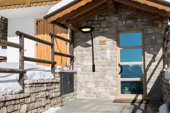 Hotdoor Lampara soporte individual a pared con arco | arco corto | Calentadores para terrazas | Phormalab