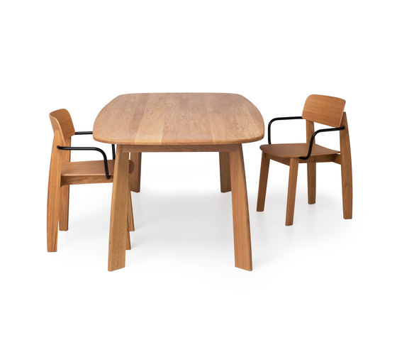 Stone round table, solid oak, 130 cm diameter | Tavoli pranzo | Quodes
