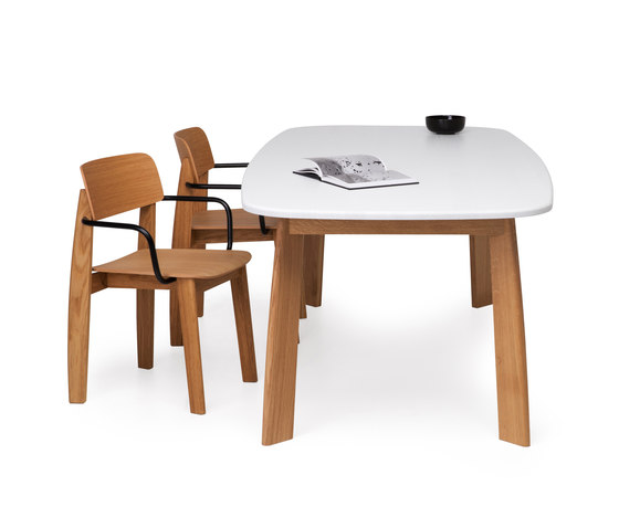 Stone round table, solid oak, 130 cm diameter | Tables de repas | Quodes