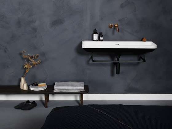 Aim lavabo avec noir soft touch coating | Lavabos | Not Only White