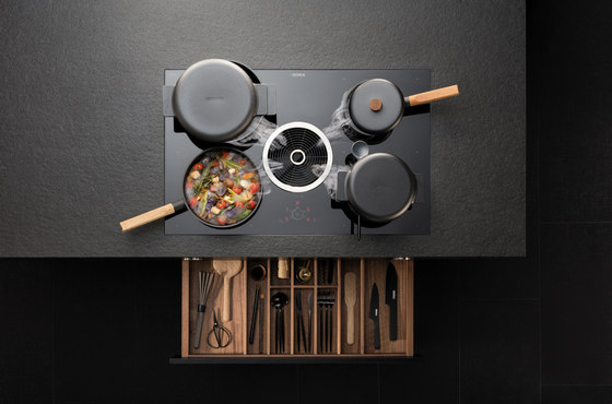 BHA | Hyper glass ceramic cooktop with integrated cooktop extractor | Hobs | BORA
