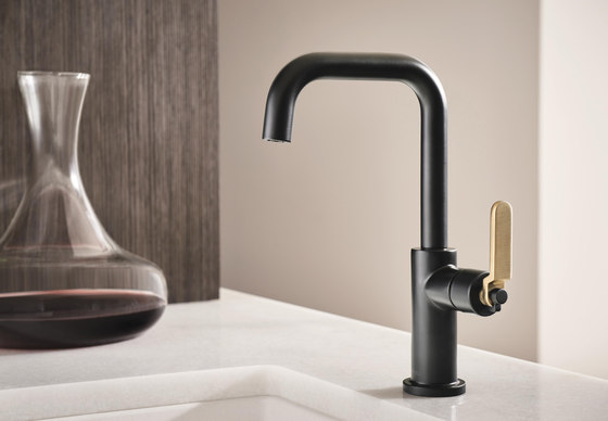 Pull-Down Faucet with Square Spout and Industrial Handle | Kitchen taps | Brizo