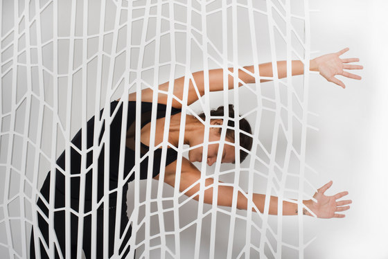 Organic screens | curved branches | Sound absorbing room divider | Piegatto