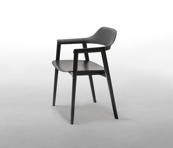 TEN Armchair Black Resin Back upholstered seat | Sillas | Conde House