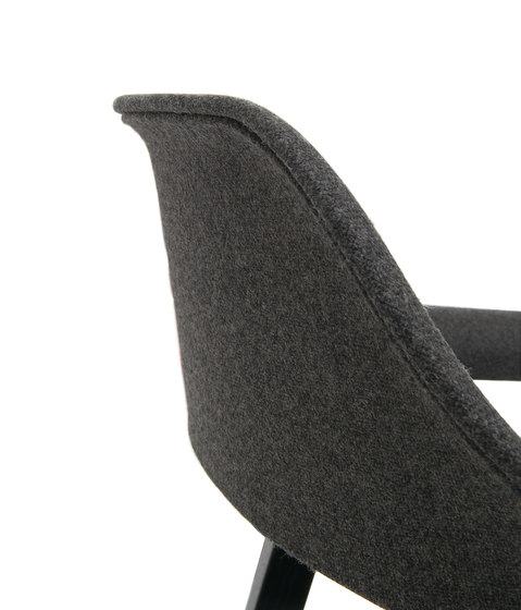 TEN Armchair Black Resin Back wood seat | Sillas | Conde House