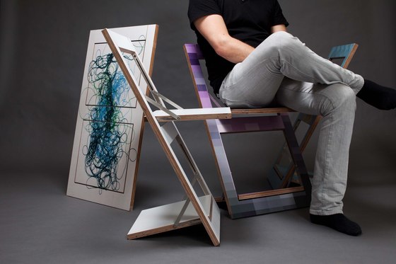 Fläpps Folding Chair | Criss Cross Red | Sedie | Ambivalenz