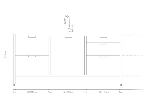 WERK island module | Modular kitchens | Jan Cray