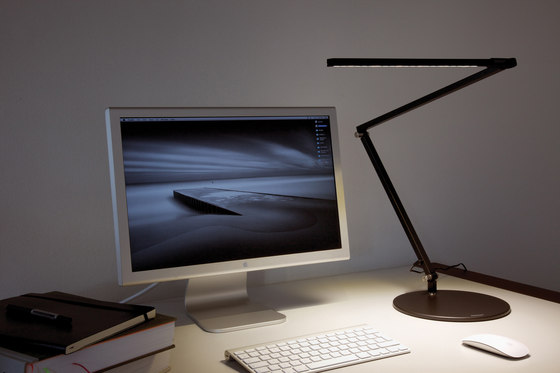 Z-Bar mini Desk Lamp with one-piece desk clamp, Metallic Black | Table lights | Koncept