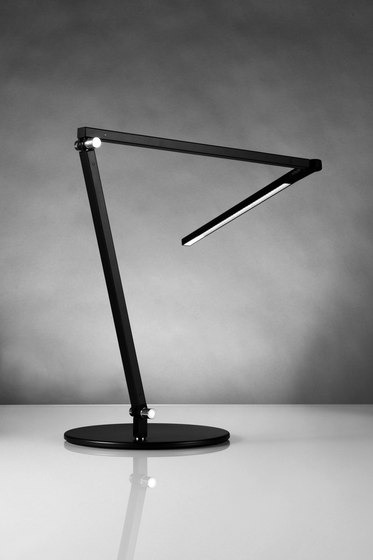Z-Bar mini Lamp with through-table mount, Metallic Black | Luminaires de table | Koncept