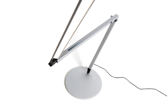 Z-Bar Solo Desk Lamp with hardwire wall mount, Silver | Wall lights | Koncept
