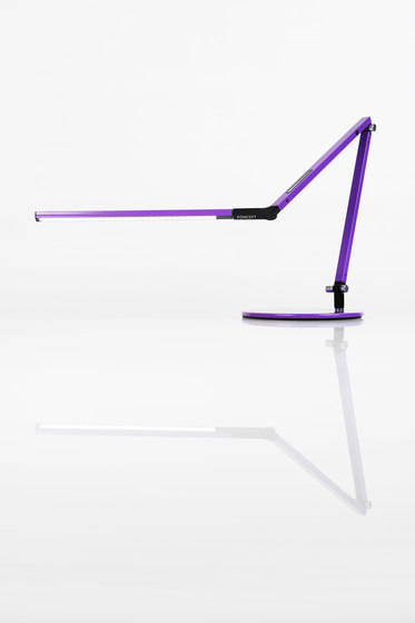 Z-Bar Solo mini Desk Lamp with through-table mount, Metallic Black | Lámparas de sobremesa | Koncept