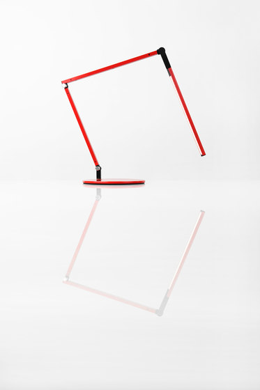 Z-Bar slim Desk Lamp with through-table mount, Metallic Black | Lampade tavolo | Koncept