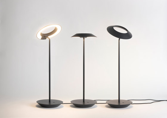Royyo Desk Lamp, Silver body, Brushed Brass base plate | Table lights | Koncept