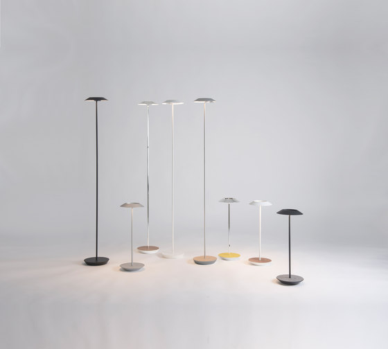 Royyo Floor Lamp, Matte Black Body, Azure Felt base plate | Free-standing lights | Koncept