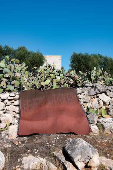 Mustache RE—02 Terracotta brown | Outdoor rugs | Kristalia