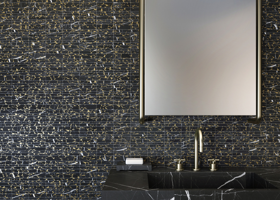 Kintsugi White Thassos Tiles | Dalles en pierre naturelle | Claybrook Interiors Ltd.