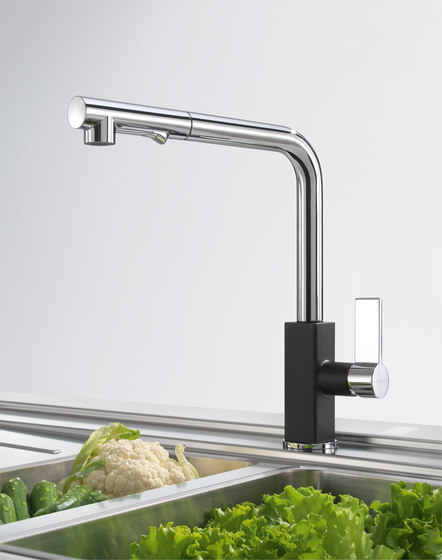 Maris Tap Swivel Spout L Version Nickel Optics | Kitchen taps | Franke Home Solutions