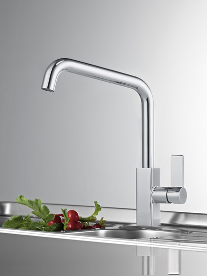 Maris Tap Swivel Spout L Version Chrome-Stone Grey | Kitchen taps | Franke Home Solutions