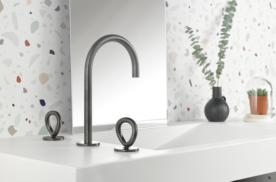 Collection O | Rim mounted 3-hole basin mixer | Grifería para lavabos | THG Paris