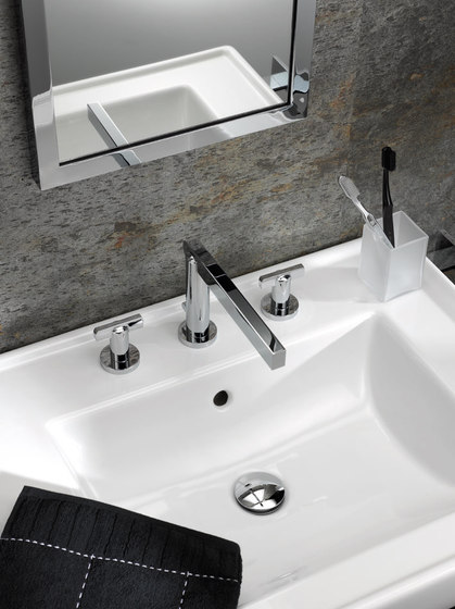 Le 11 | Trim only for wall mounted 3-hole basin mixer | Grifería para lavabos | THG Paris