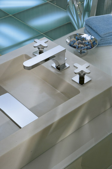 Profil | with lever Rim mounted 3-hole basin mixer | Waschtischarmaturen | THG Paris