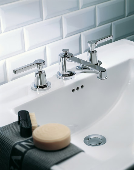 Spirit | Rim mounted 3-hole basin mixer | Grifería para lavabos | THG Paris