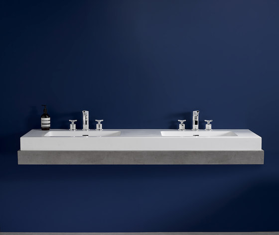 System | Rim mounted 3-hole basin mixer | Grifería para lavabos | THG Paris